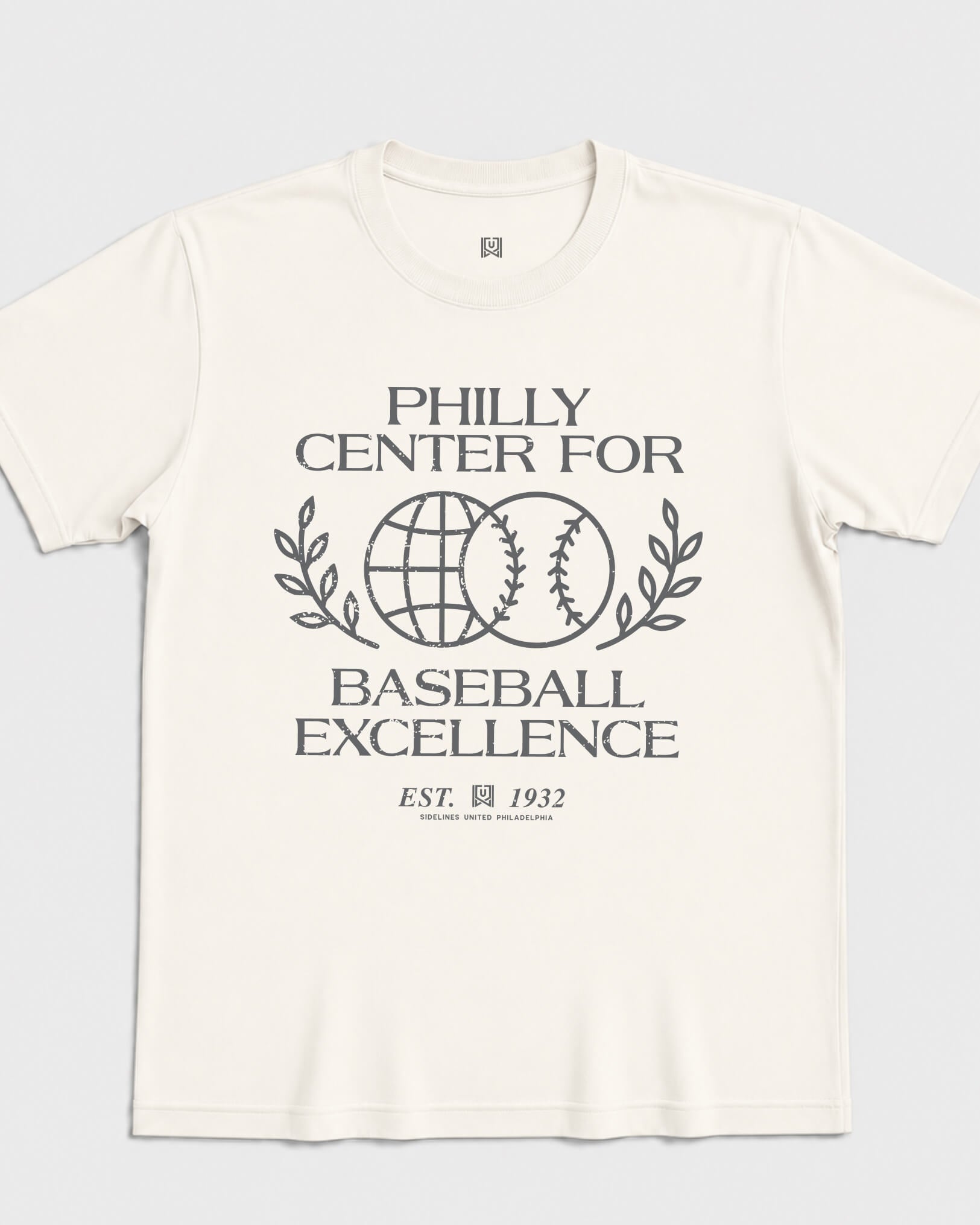 Philly Baseball Excellence Tee - Vintage White - Flatlay