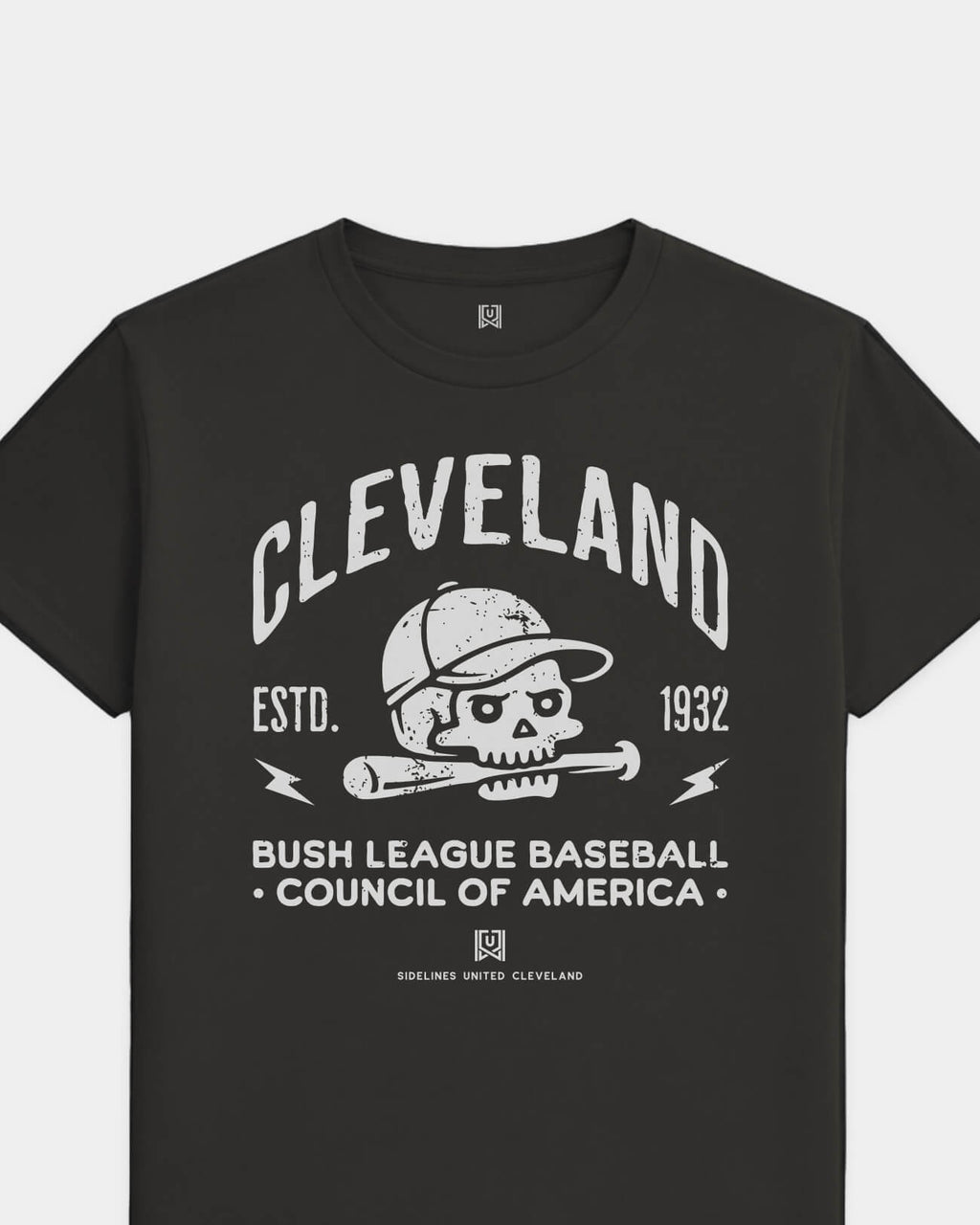 mockup-flatlay_T_Bush-League-BSBL---MLB_Cleveland_OH_All-Teams_Light-On-Washed-Black_rel-20260602_id-34UO4XM.jpg
