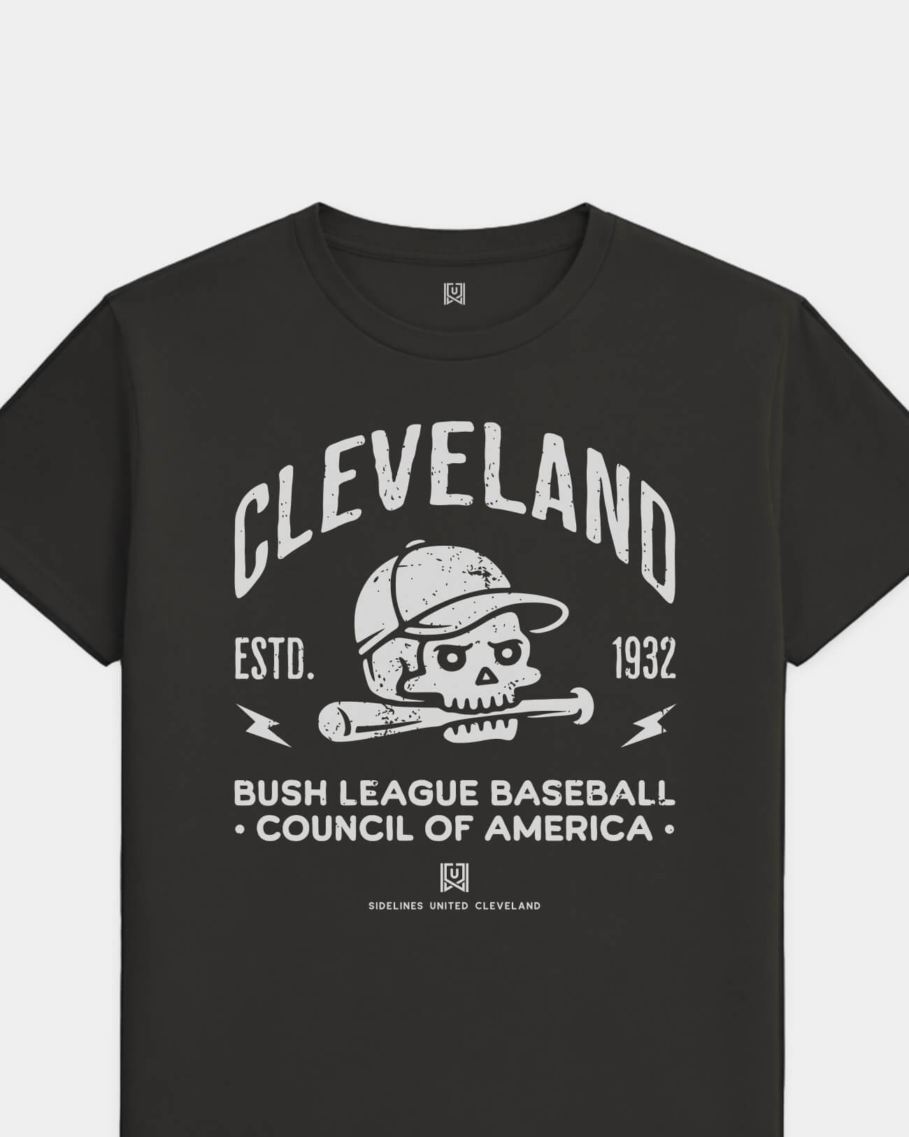 mockup-flatlay_T_Bush-League-BSBL---MLB_Cleveland_OH_All-Teams_Light-On-Washed-Black_rel-20260602_id-34UO4XM.jpg