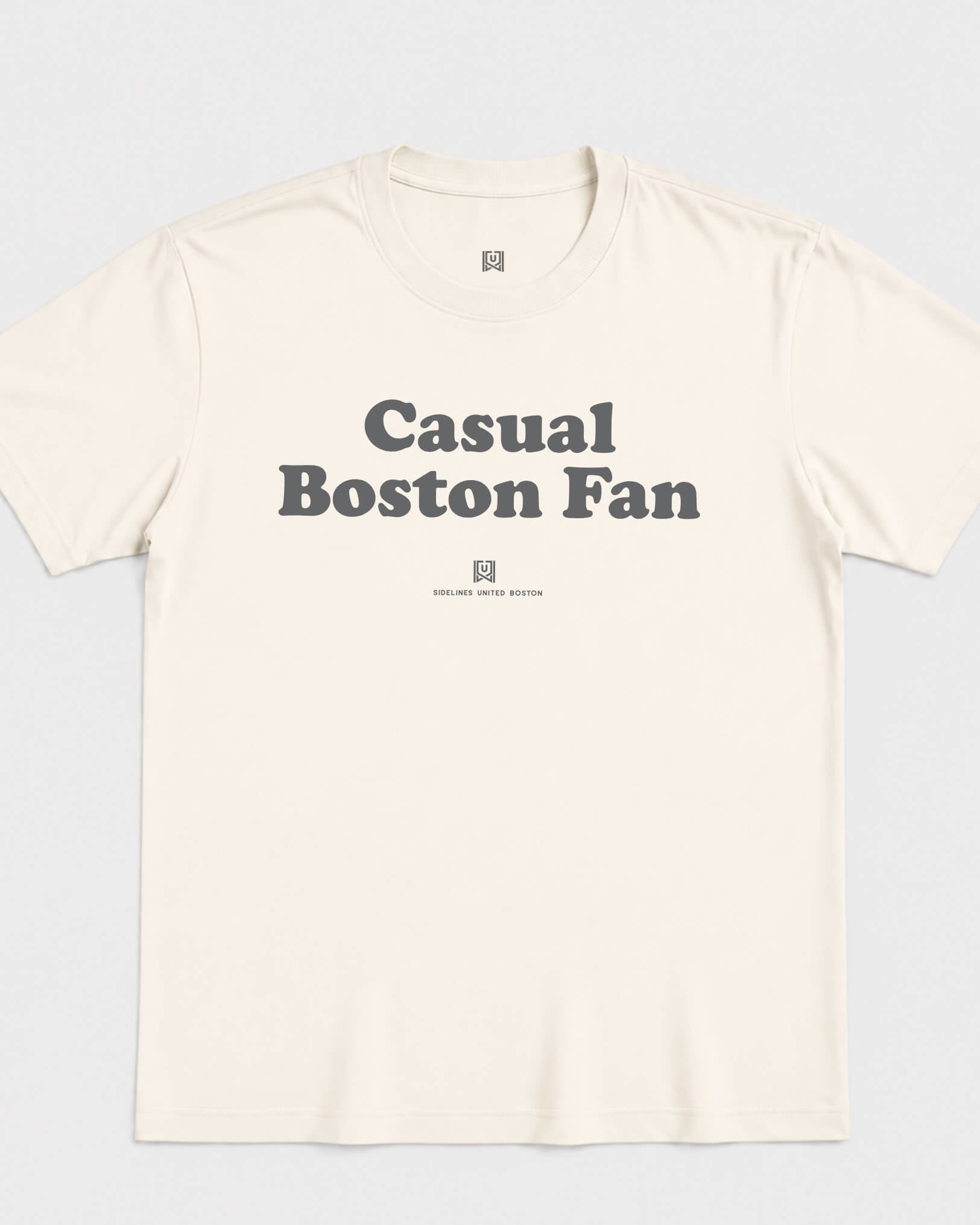 BOS Casual Fan Tee - Vintage White - Flatlay