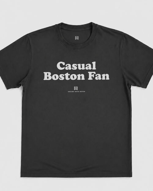 BOS Casual Fan Tee - Washed Black / White - Flatlay
