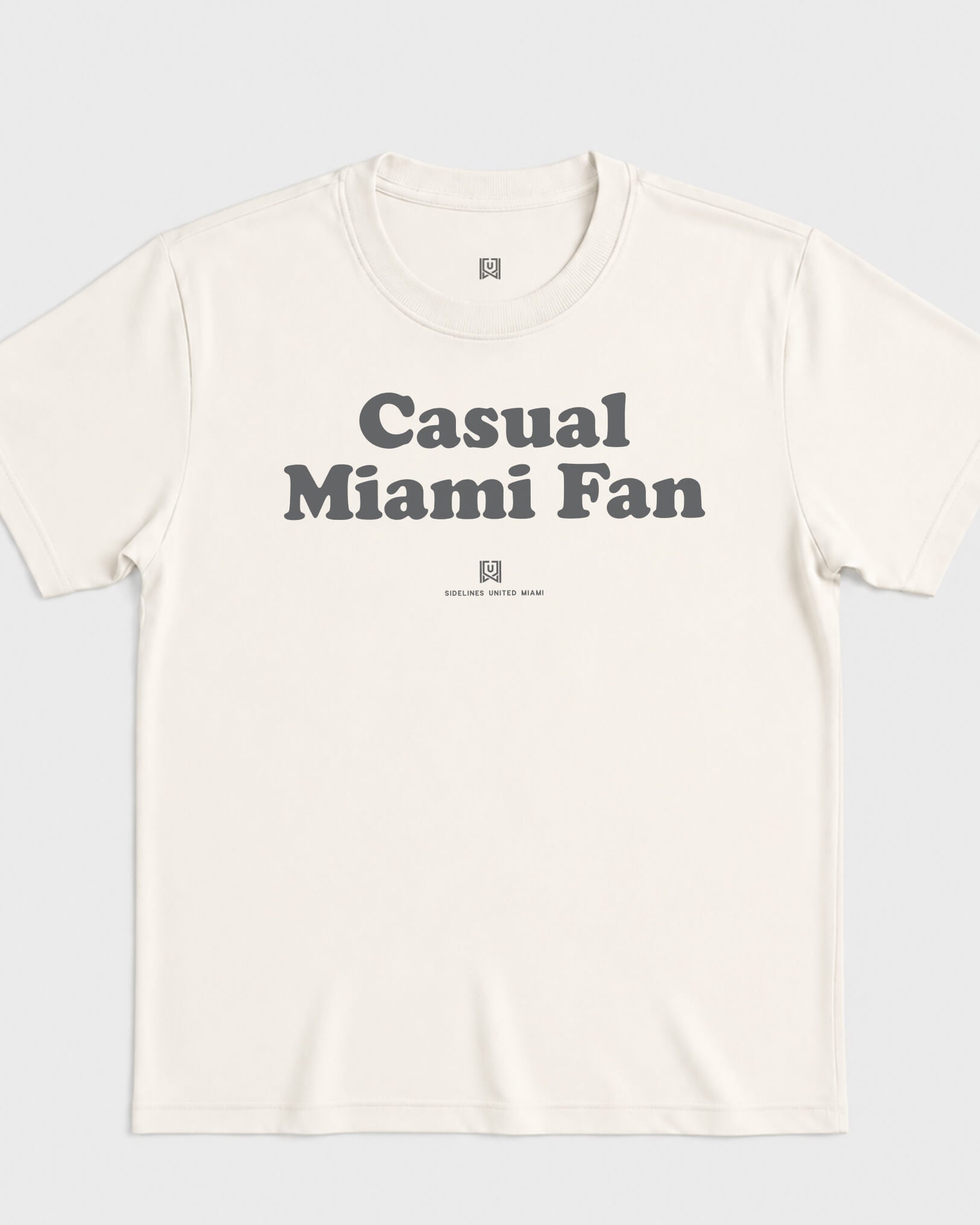 MIA Casual Fan Tee - Vintage White - Flatlay