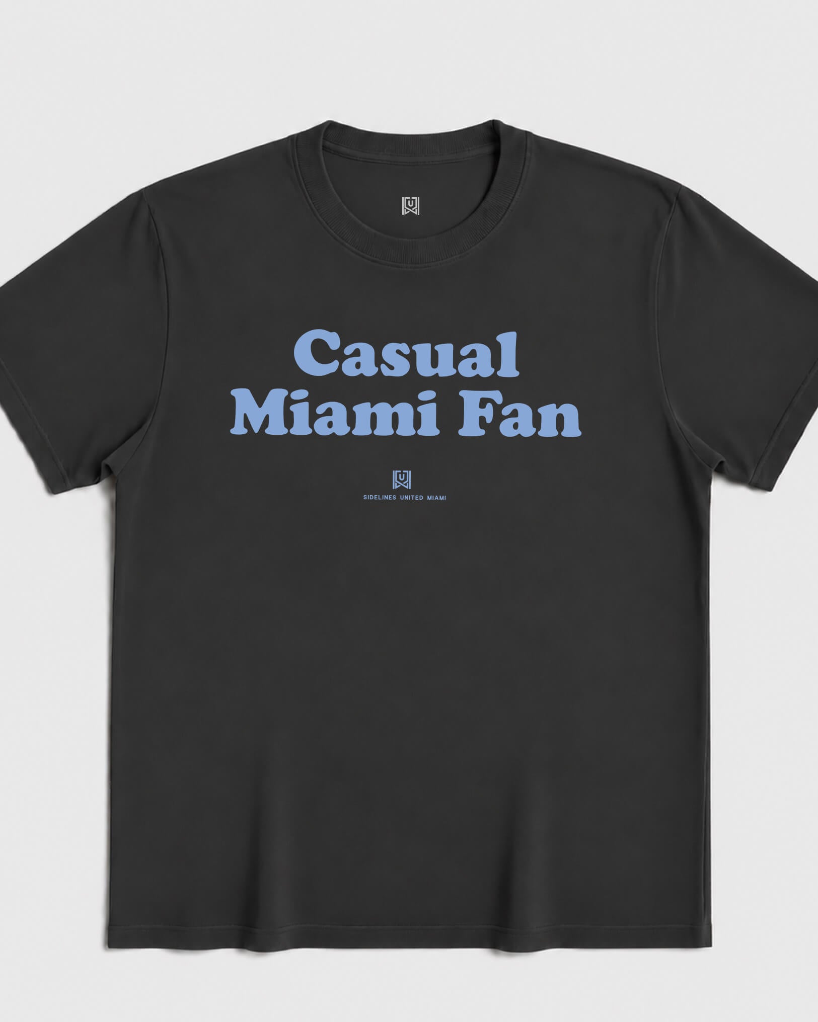 MIA Casual Fan Tee - Washed Black / Blue - Flatlay