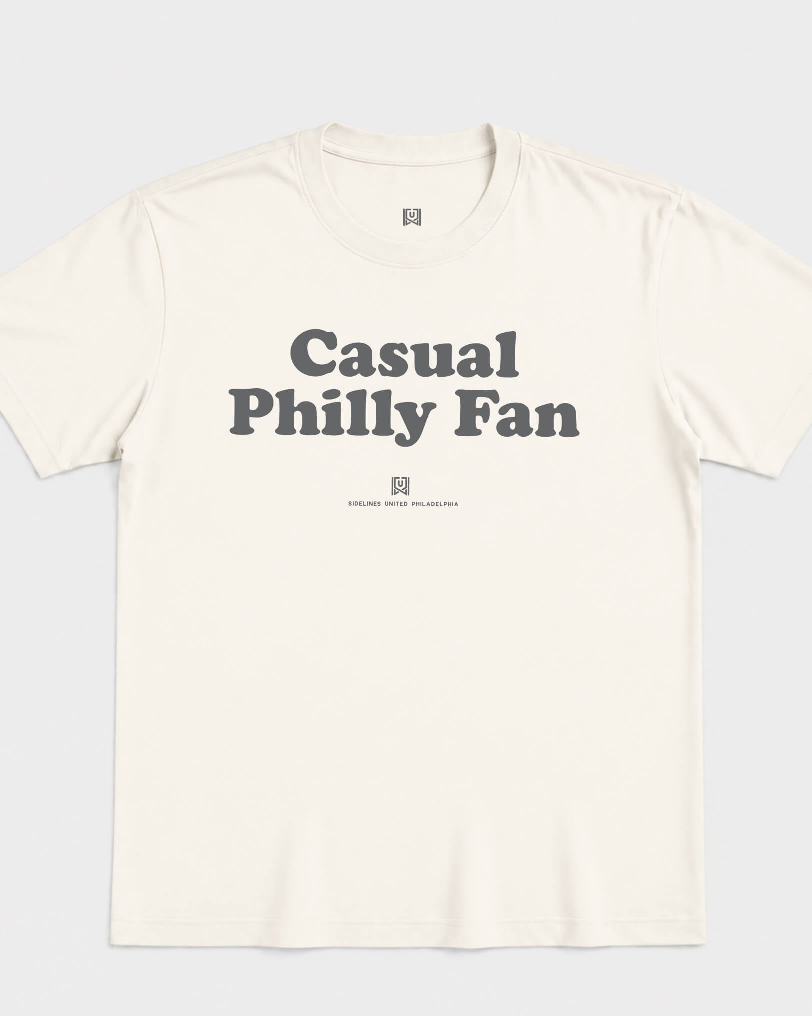 Philly Casual Fan Tee - Vintage White - Flatlay