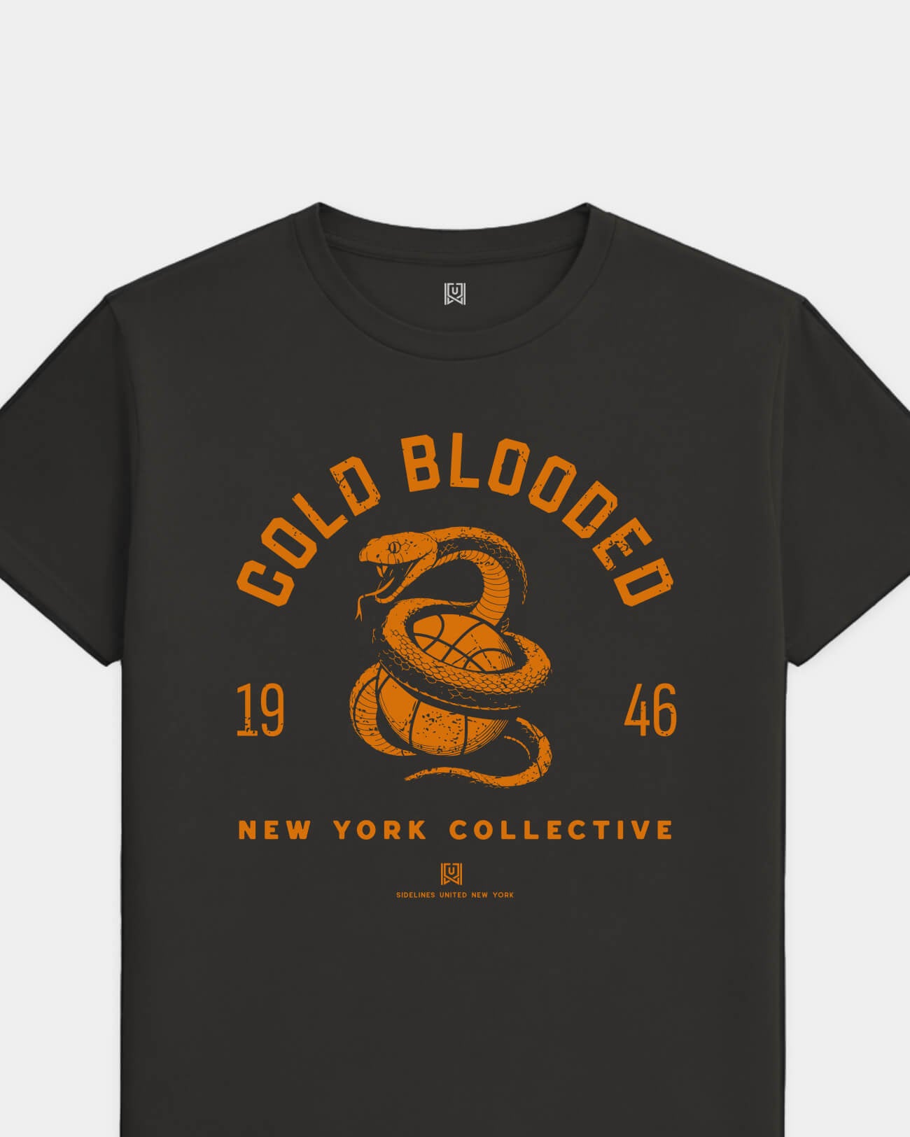 Cold Blooded NBA New York Team On Washed Black flatlay