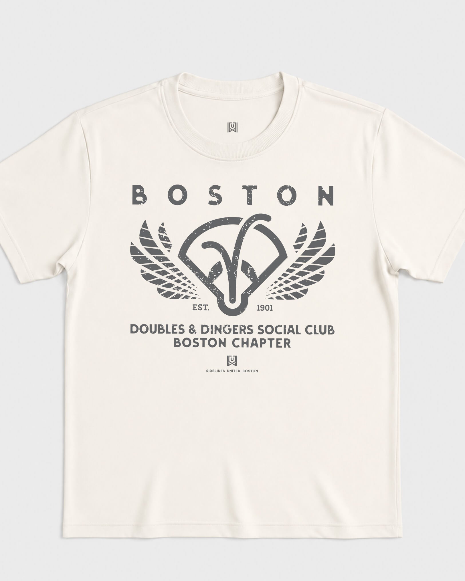 BOS Doubles & Dingers Tee - Vintage White - Flatlay