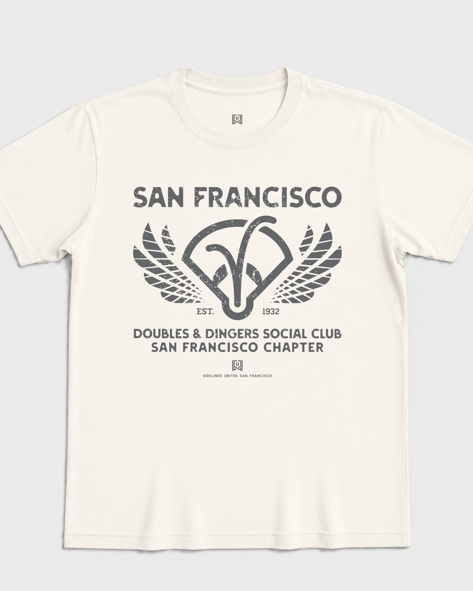 SF Doubles & Dingers Tee - Vintage White - Flatlay