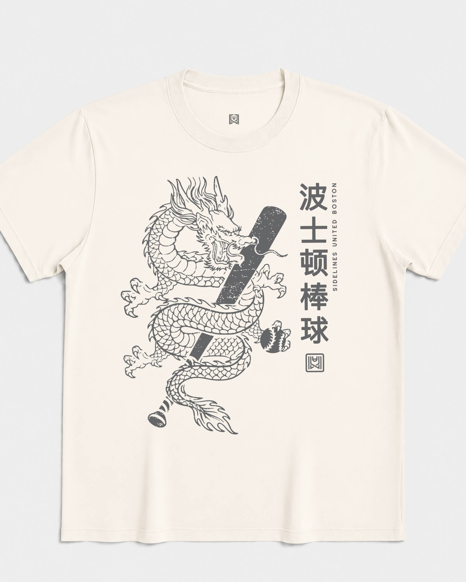 BOS Dragon Tee - Vintage White - Flatlay