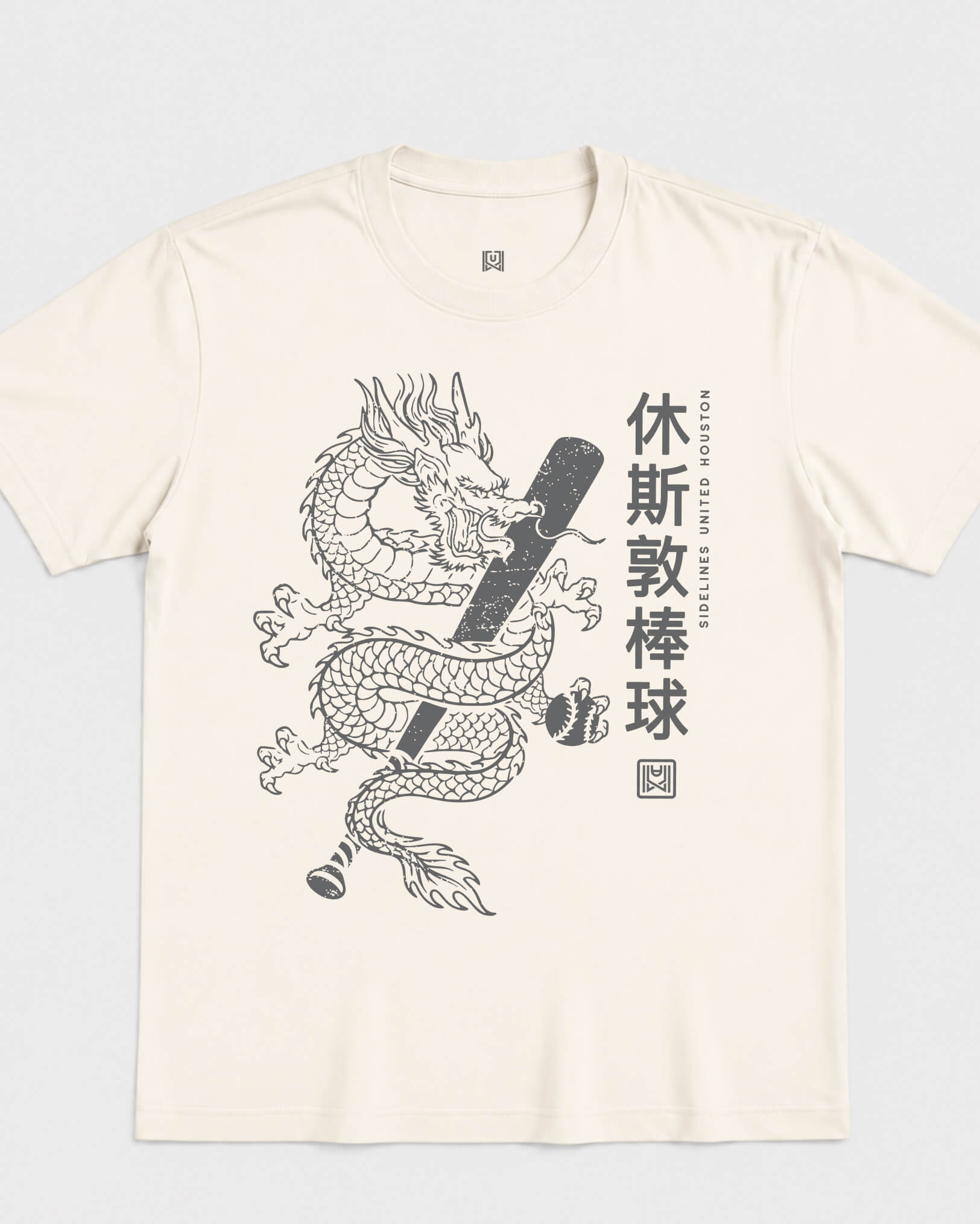 HOU Dragon Tee - Vintage White - Flatlay