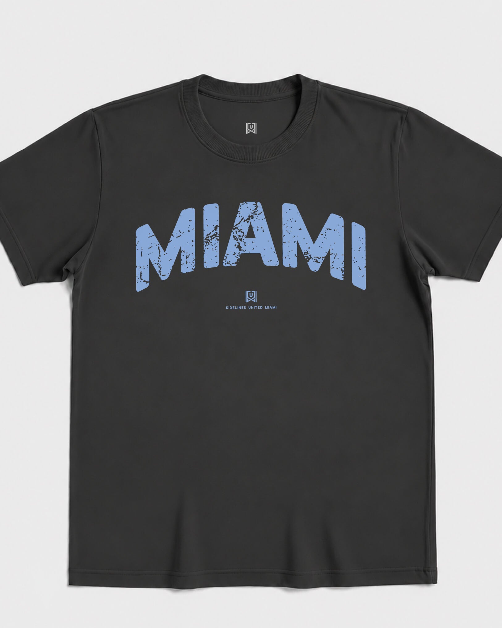 MIA Foundations Tee - Washed Black / Blue - Flatlay