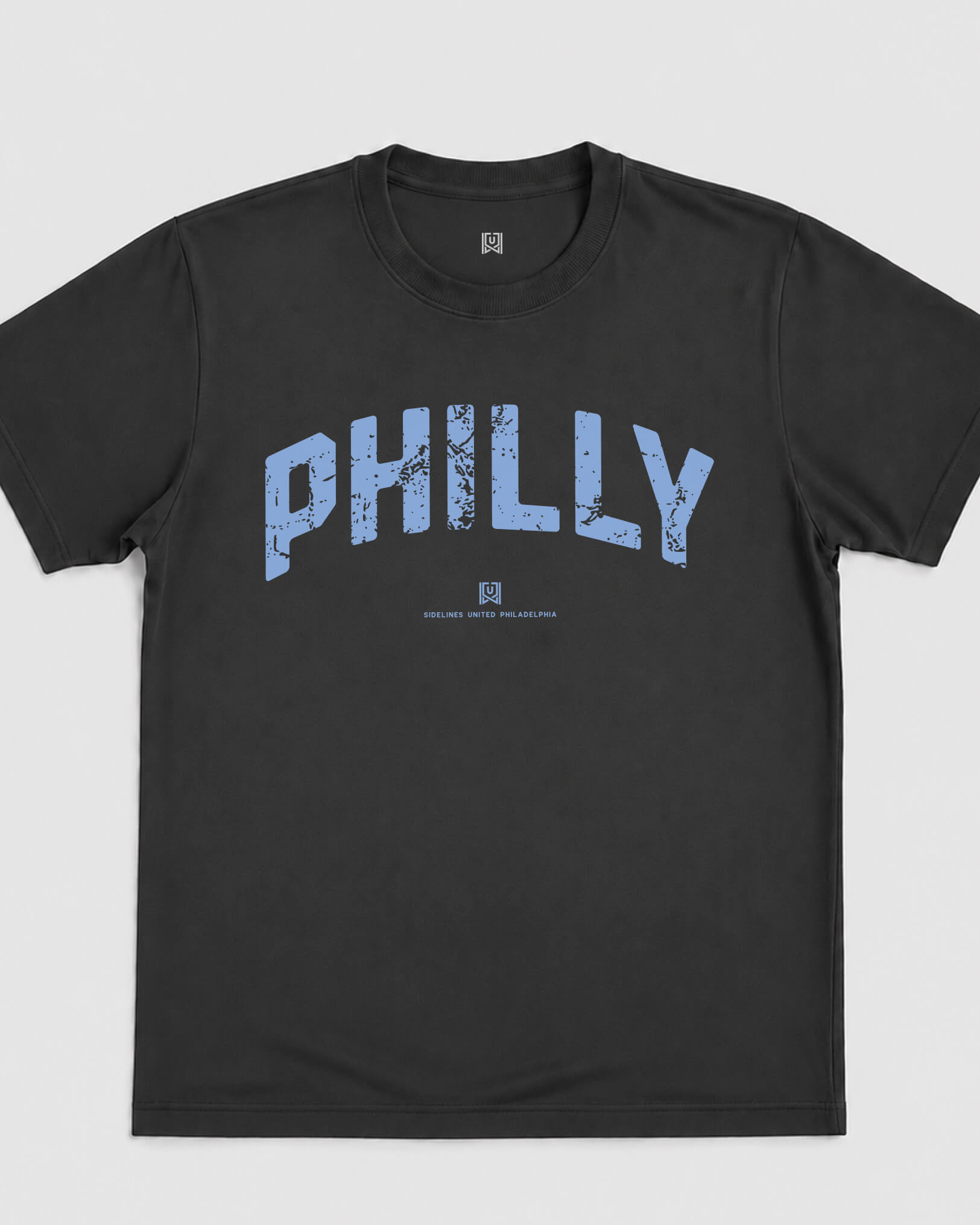 Philly Foundations Tee - Washed Black / Blue - Flatlay