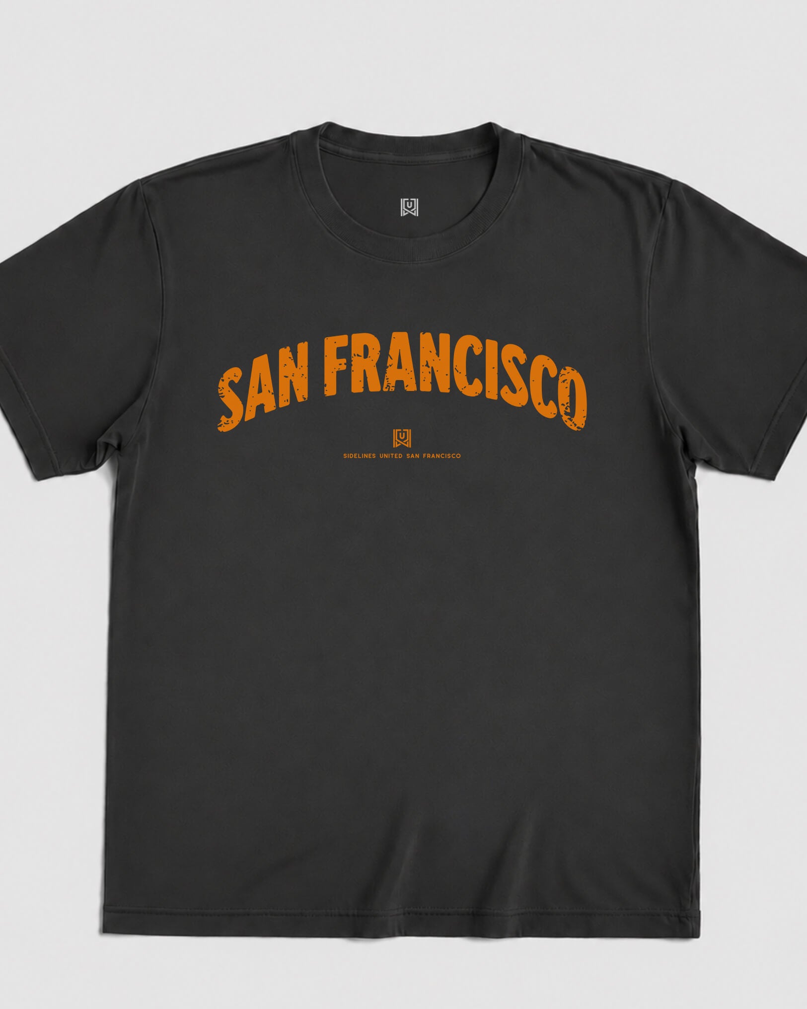 SF Foundations Tee - Washed Black / Orange - Flatlay