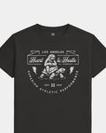 LA Heart & Hustle Tee - Washed Black / White - Flatlay