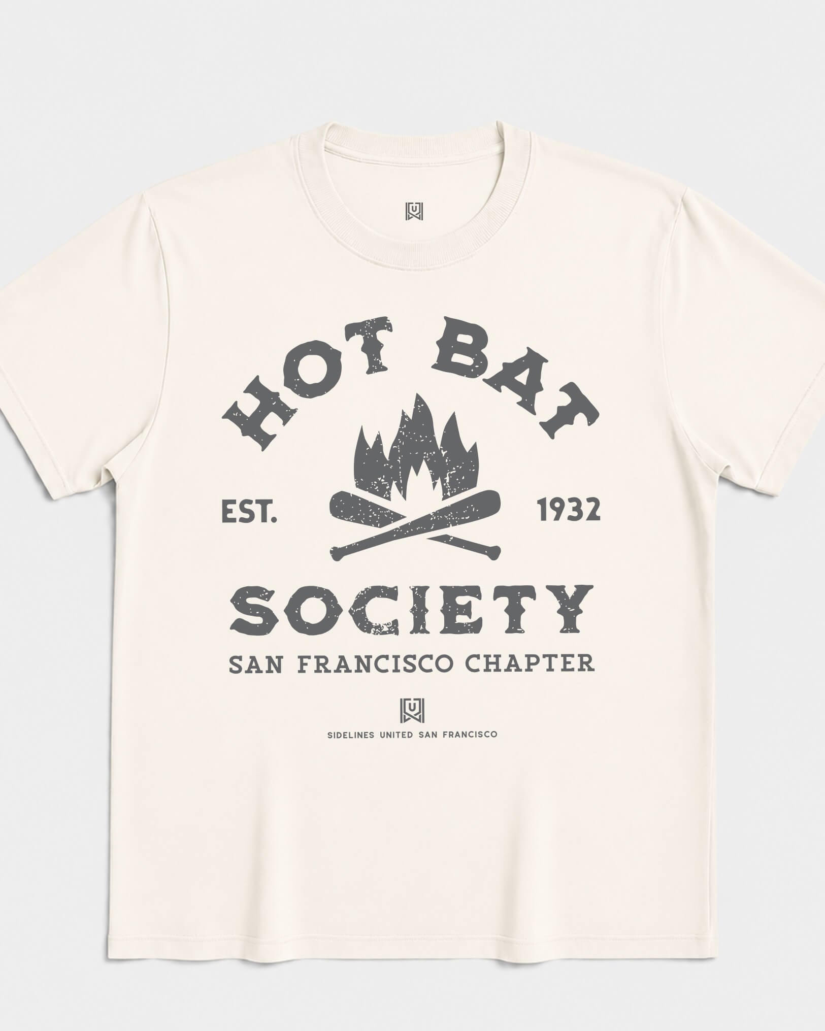 SF Hot Bat Society Tee - Vintage White - Flatlay