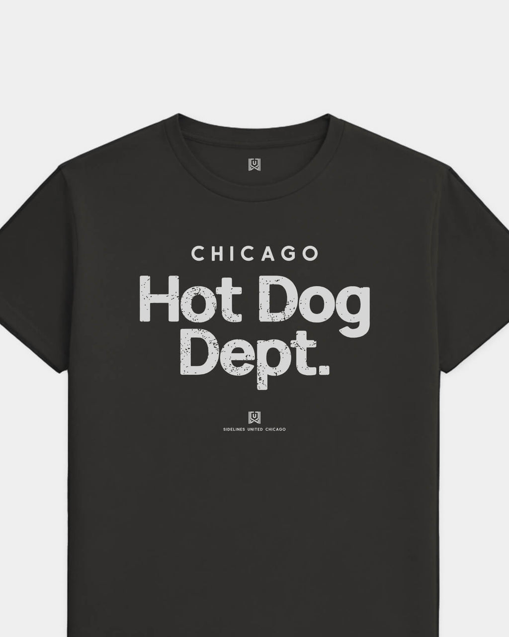 CHI Hot Dog Dept Tee - Washed Black / White - Flatlay