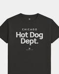 CHI Hot Dog Dept Tee - Washed Black / White - Flatlay