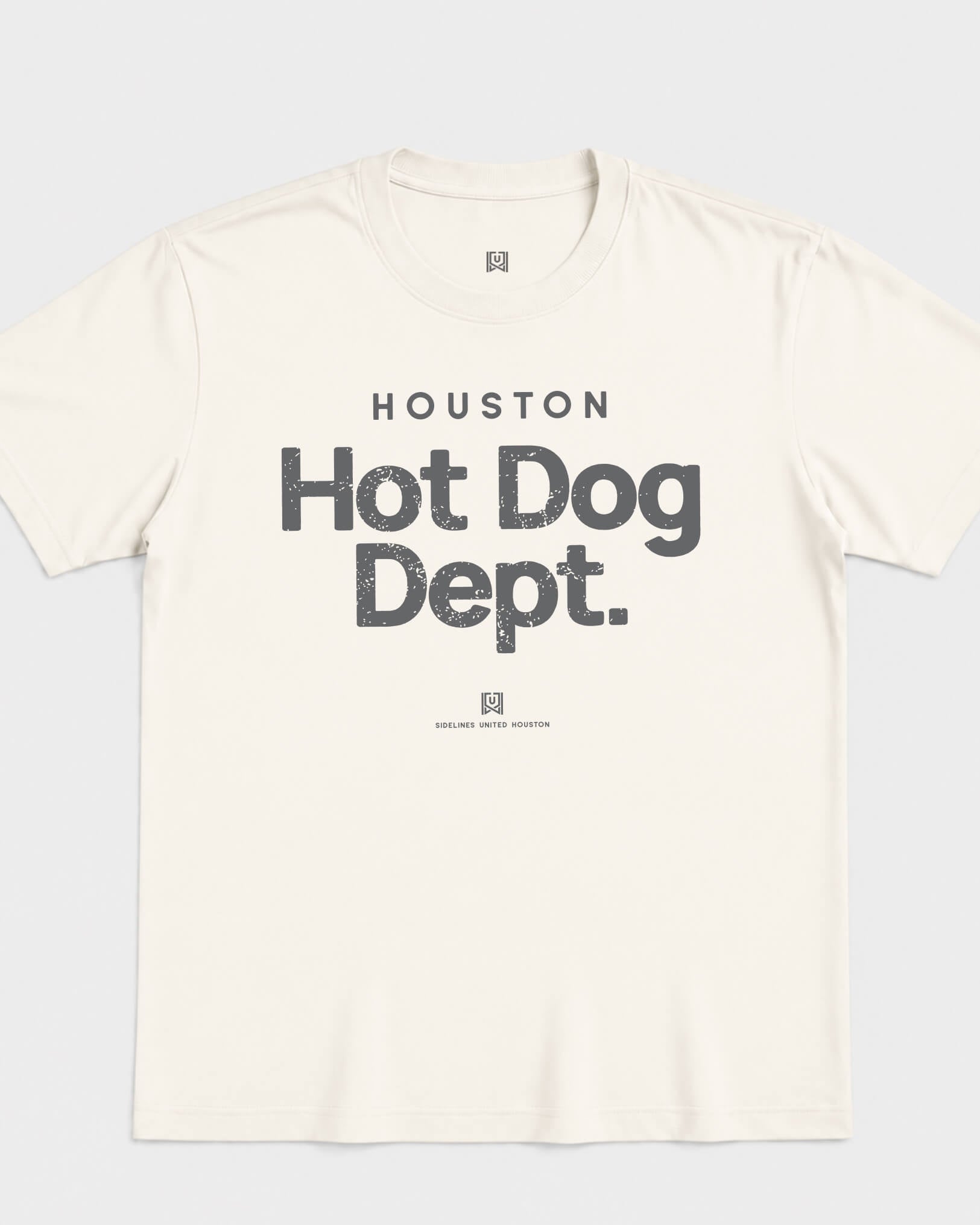 HOU Hot Dog Dept Tee - Vintage White - Flatlay