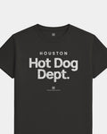HOU Hot Dog Dept Tee - Washed Black / White - Flatlay