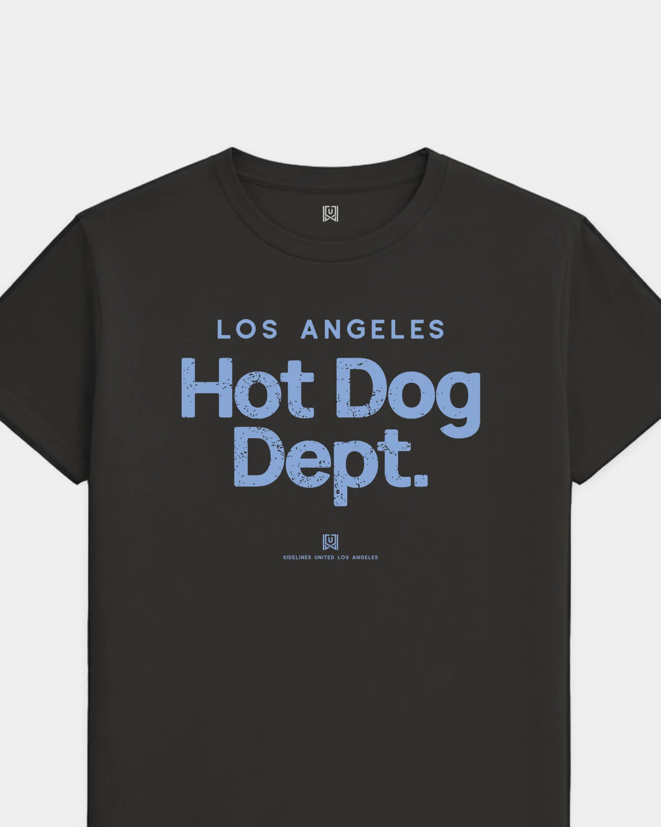 LA Hot Dog Dept Tee - Washed Black / Blue - Flatlay