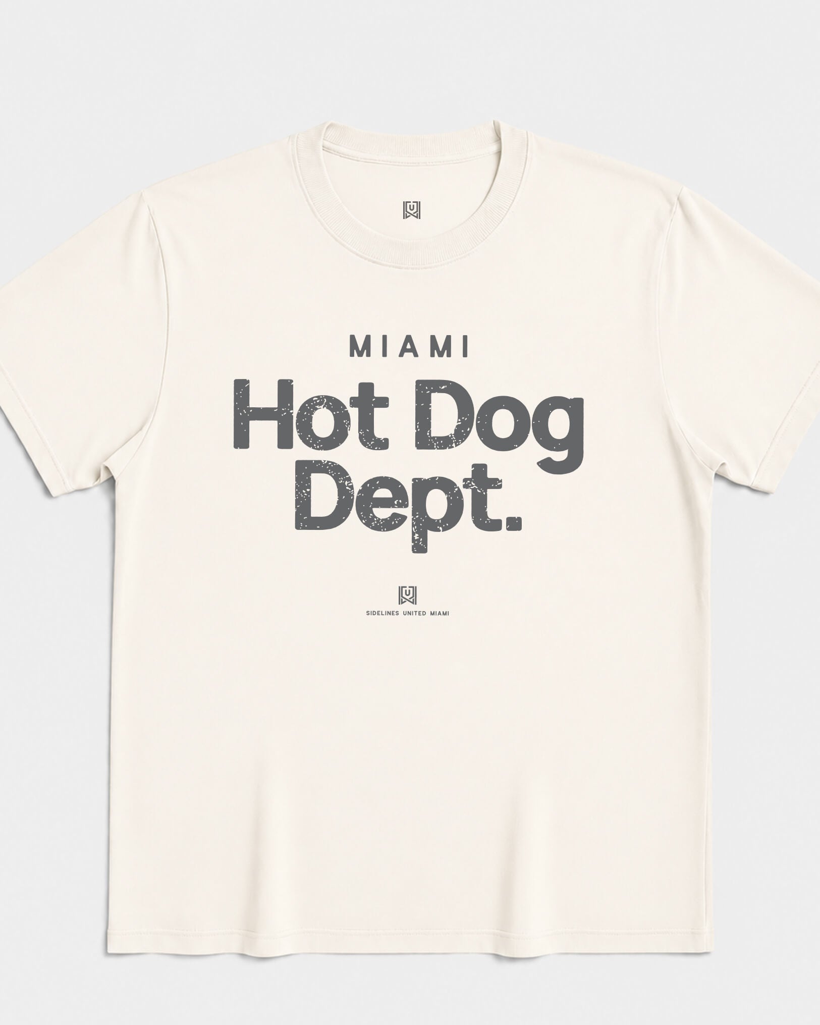 MIA Hot Dog Dept Tee - Vintage White - Flatlay