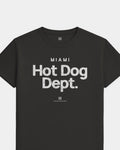 MIA Hot Dog Dept Tee - Washed Black / White - Flatlay