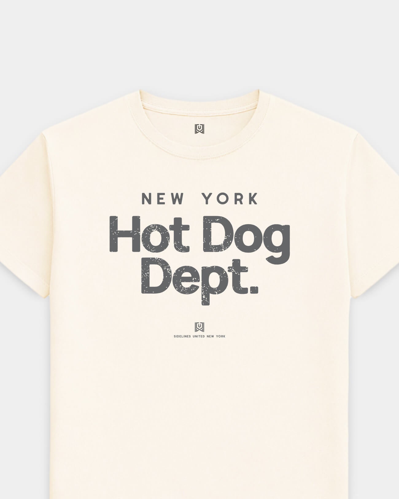 NY Hot Dog Dept Tee - Vintage White - Flatlay