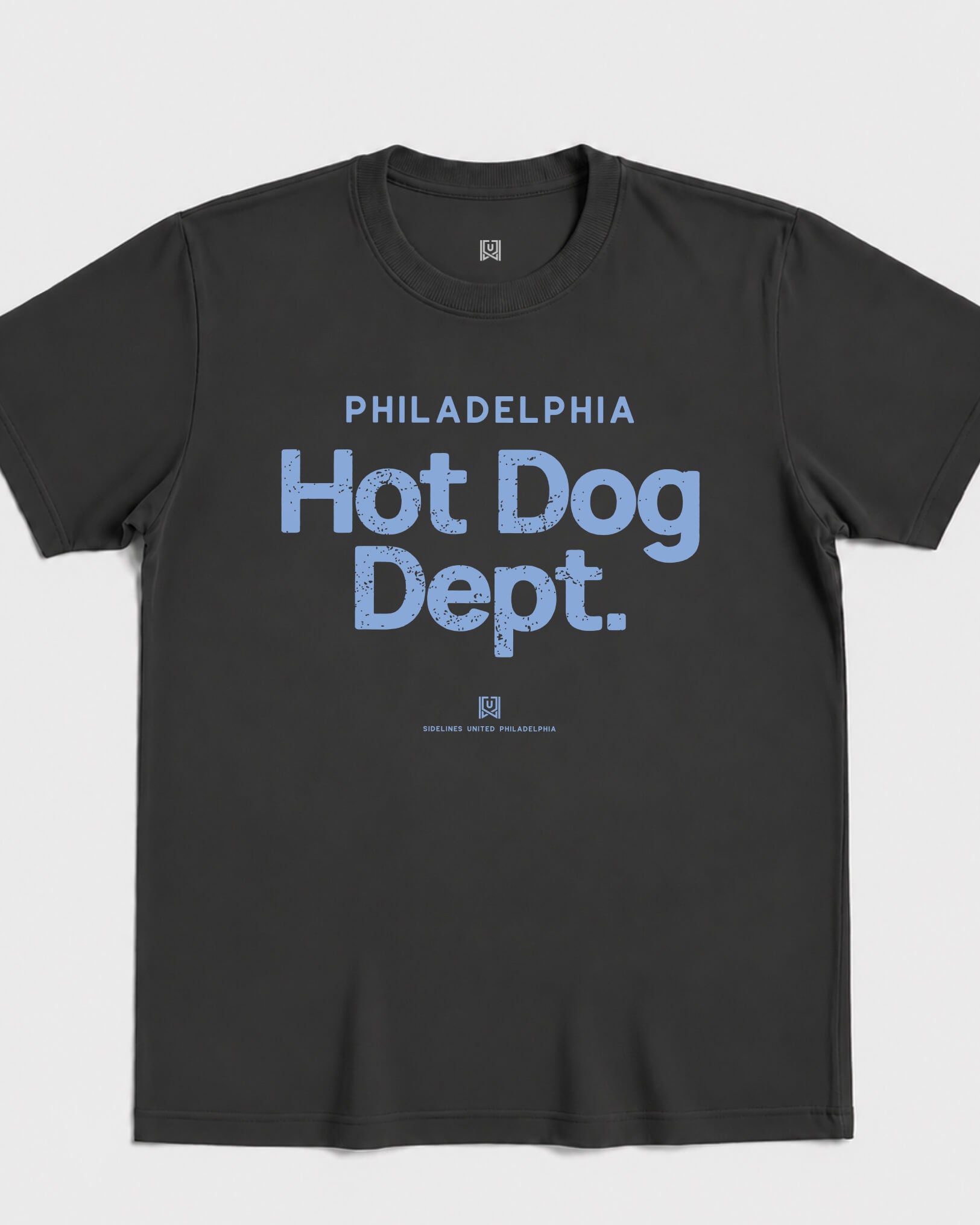 Philly Hot Dog Dept Tee - Washed Black / Blue - Flatlay