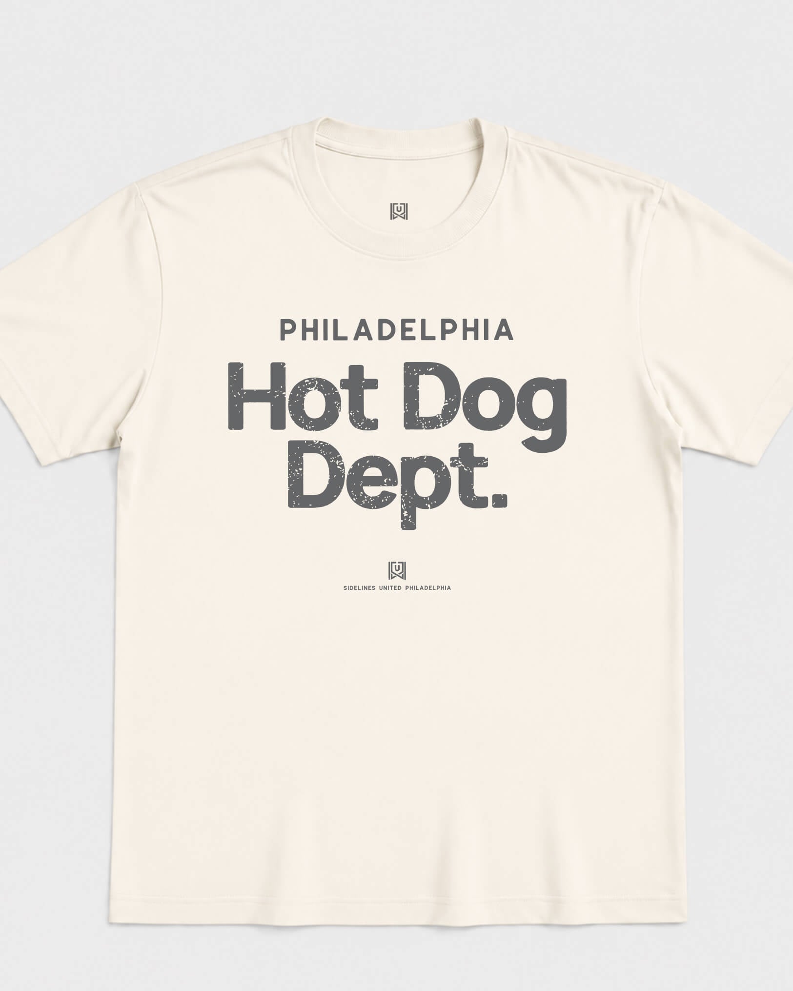 Philly Hot Dog Dept Tee - Vintage White - Flatlay
