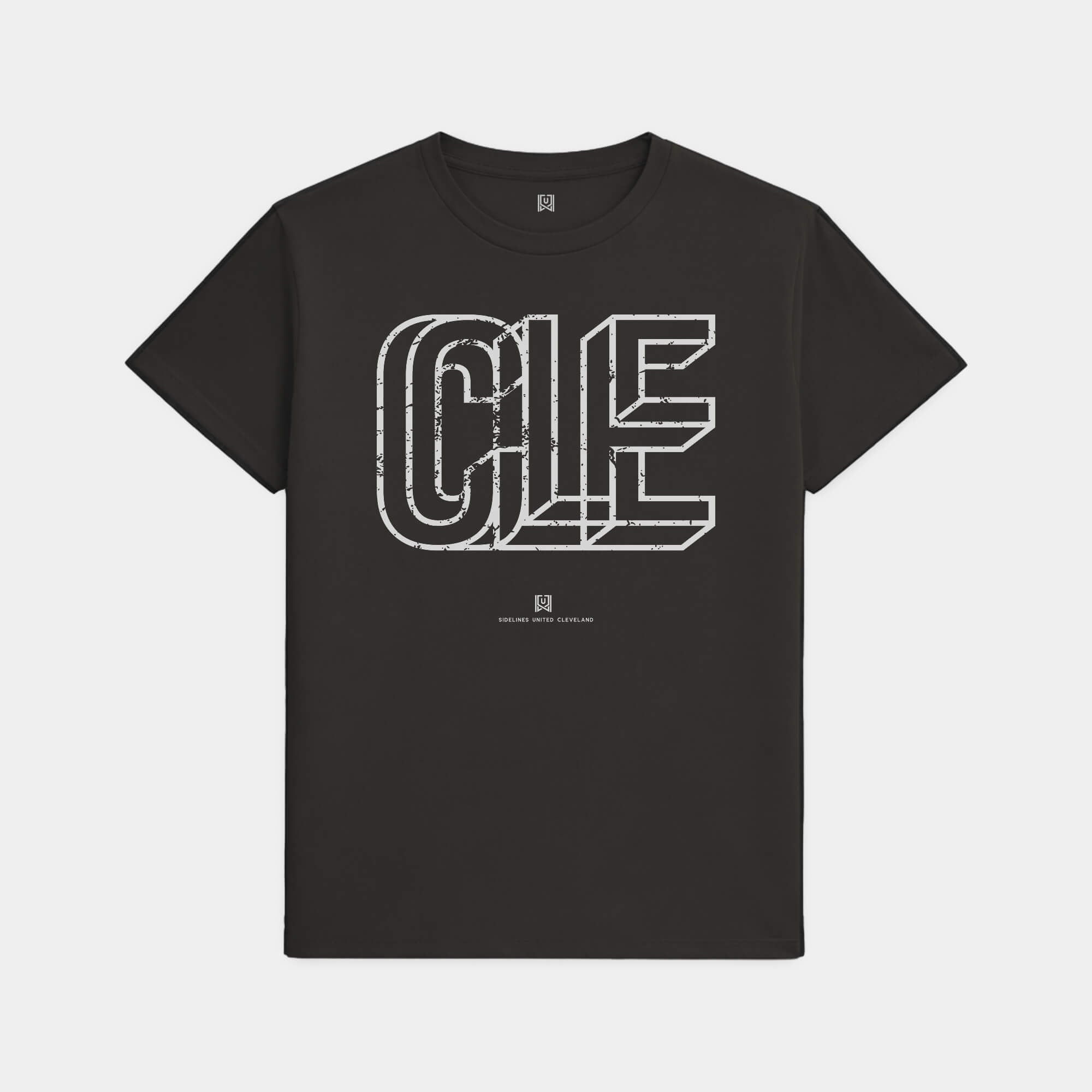 CLE Interlock Black Tee