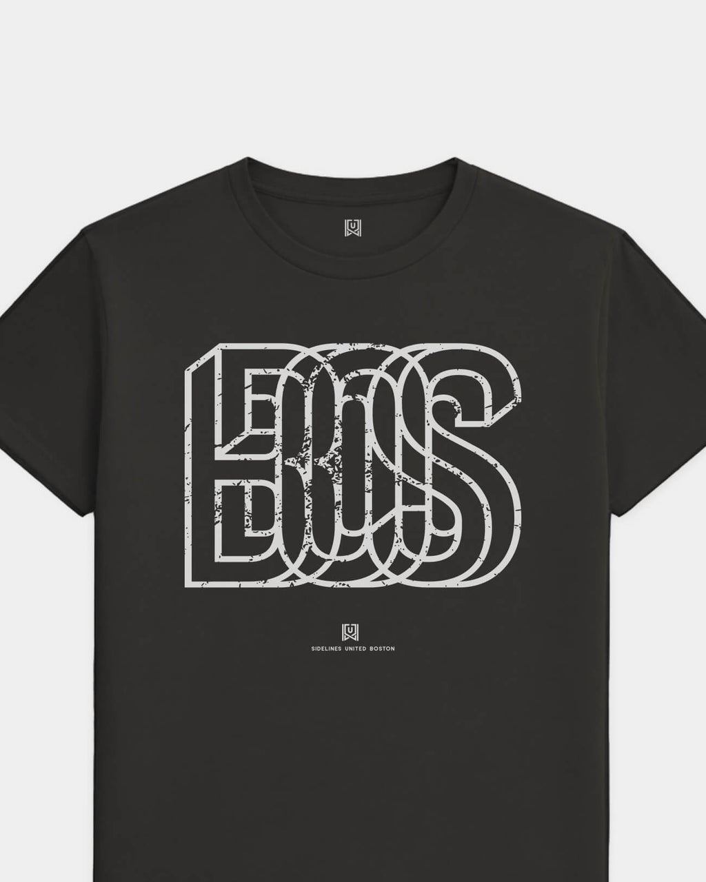 BOS Intersect Tee - Washed Black / White - Flatlay