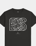 BOS Intersect Tee - Washed Black / White - Flatlay