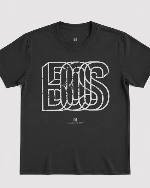 BOS Intersect Tee - Washed Black / White - Flatlay