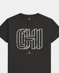 CHI Intersect Tee - Washed Black / White - Flatlay