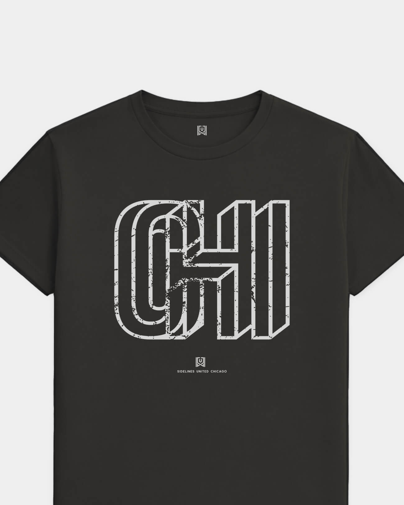 CHI Intersect Tee - Washed Black / White - Flatlay