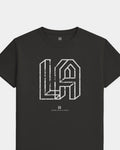 LA Intersect Tee - Washed Black / White - Flatlay
