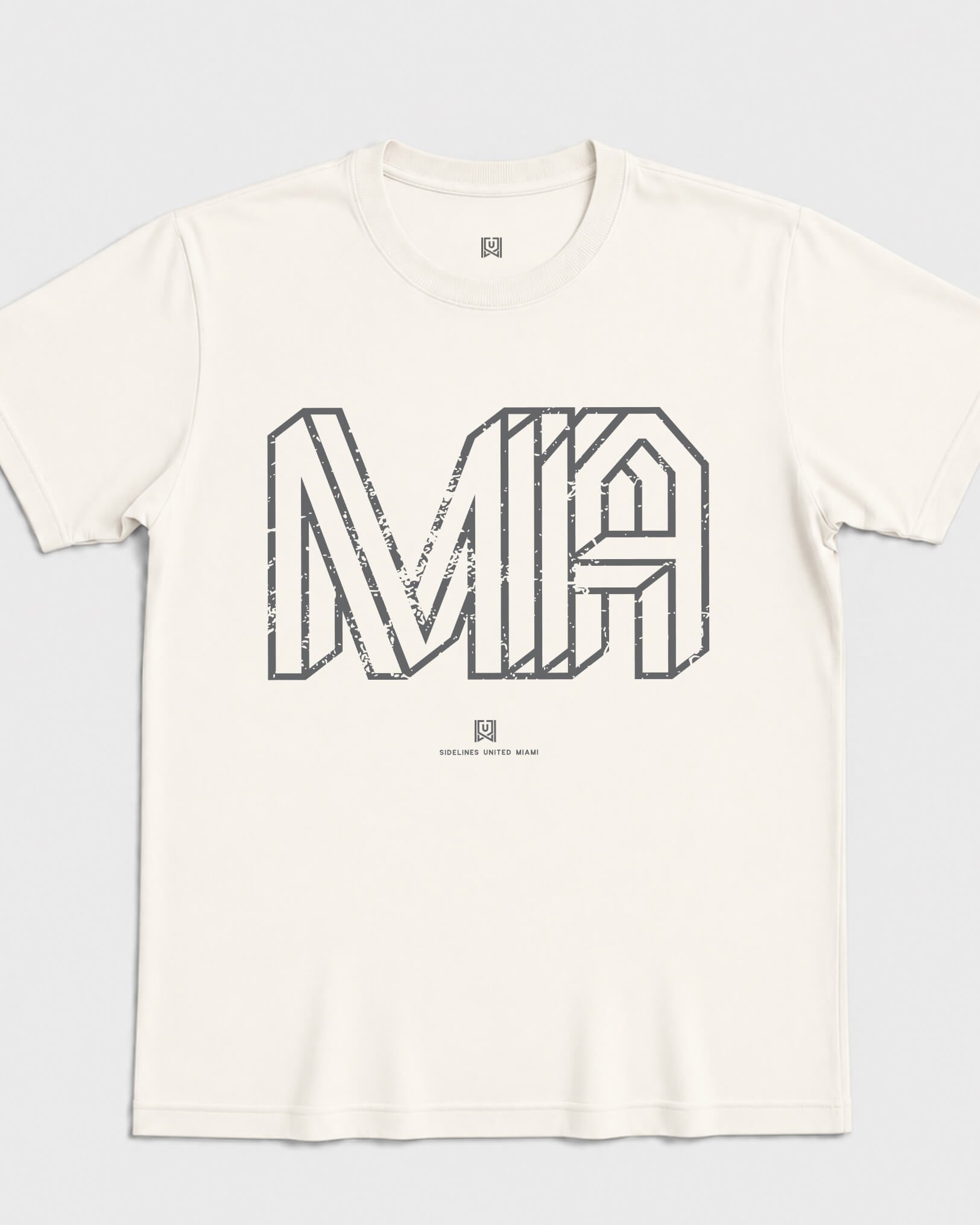 MIA Intersect Tee - Vintage White - Flatlay