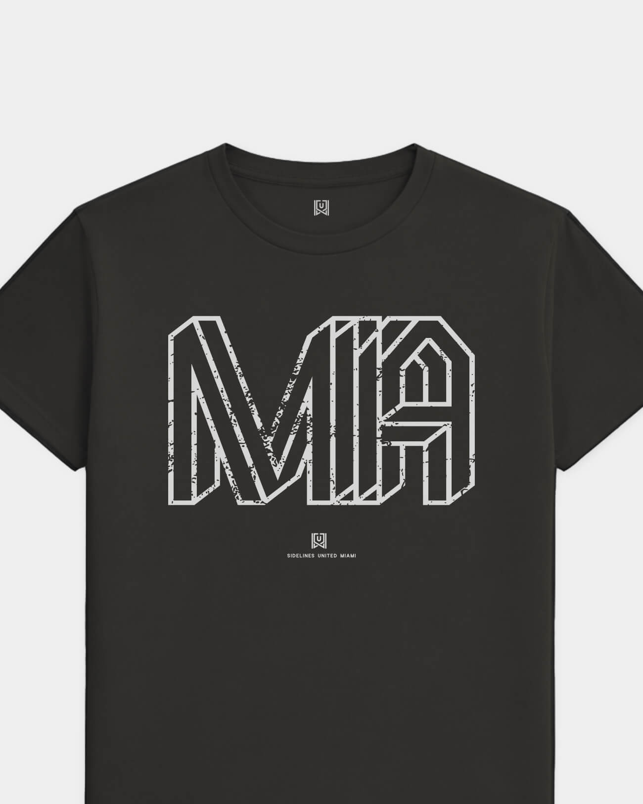 MIA Intersect Tee - Washed Black / White - Flatlay