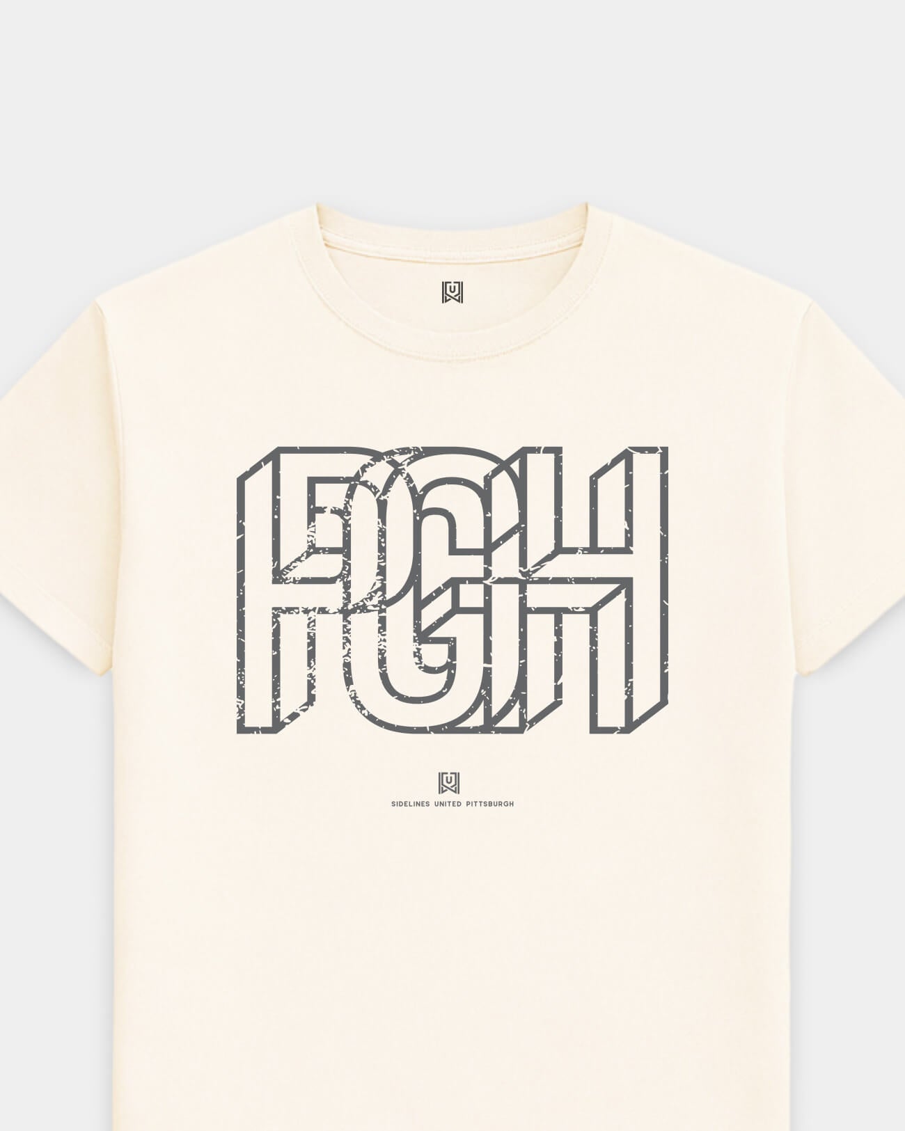 PGH Intersect Tee - Vintage White - Flatlay