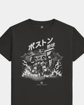 BOS Mech Tee - Washed Black / White - Flatlay