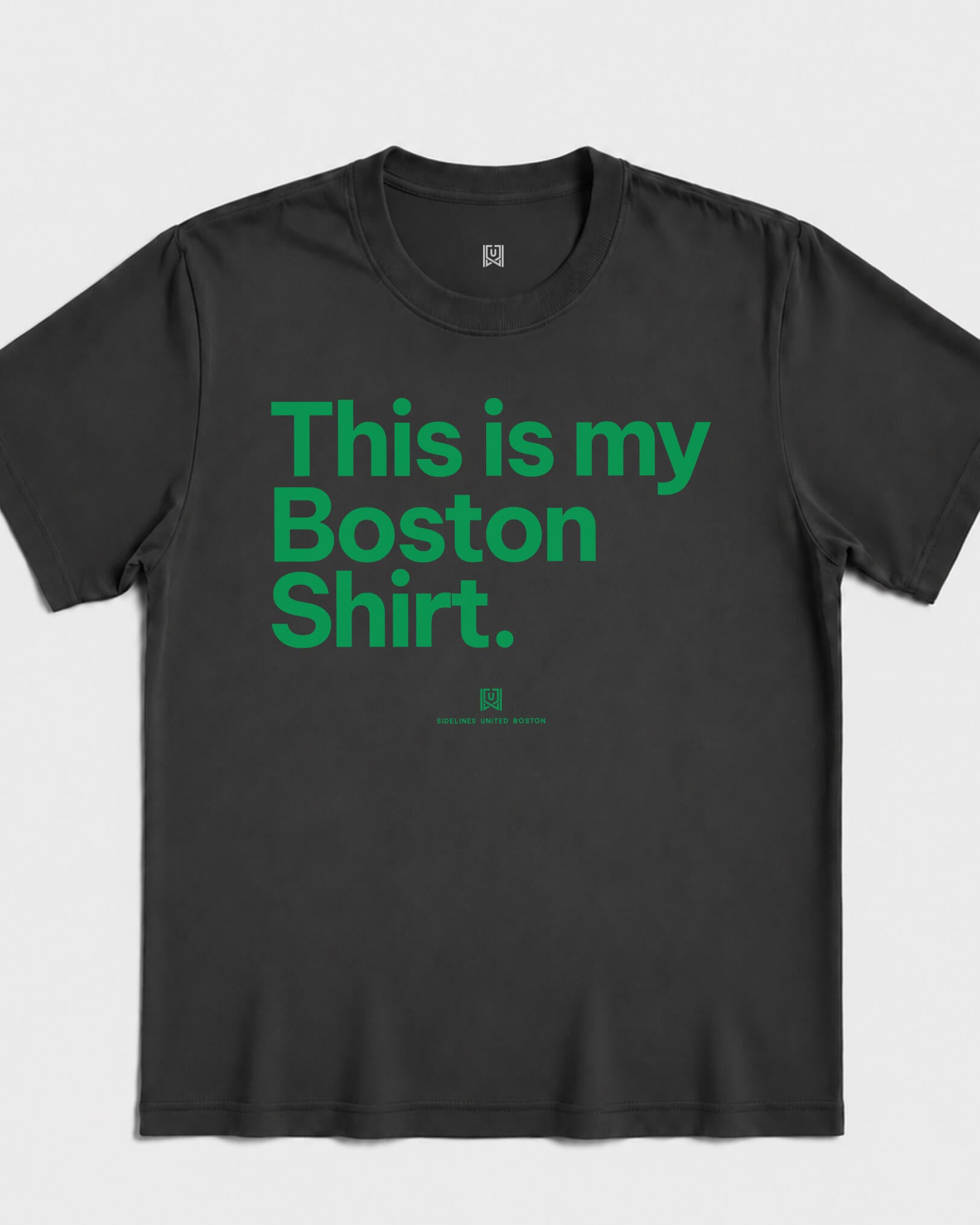 BOS My Shirt Tee - Washed Black / Green - Flatlay