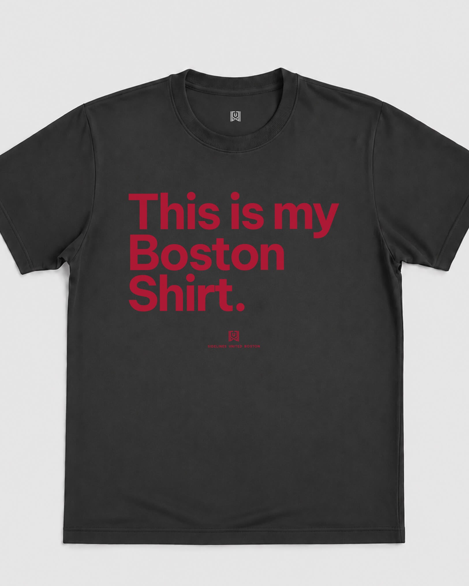 BOS My Shirt Tee - Washed Black / Red - Flatlay