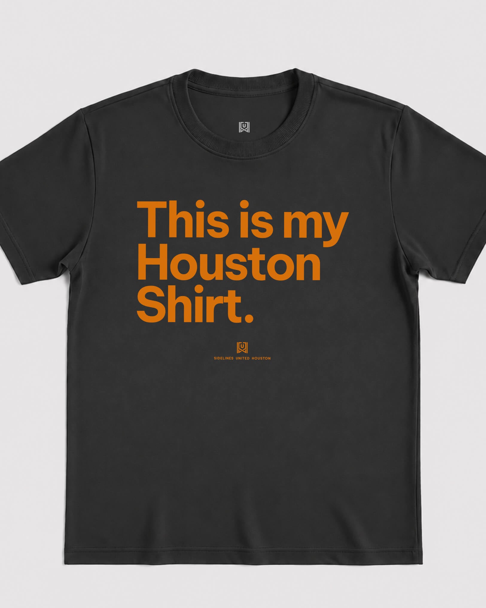 HOU My Shirt Tee - Washed Black / Orange - Flatlay