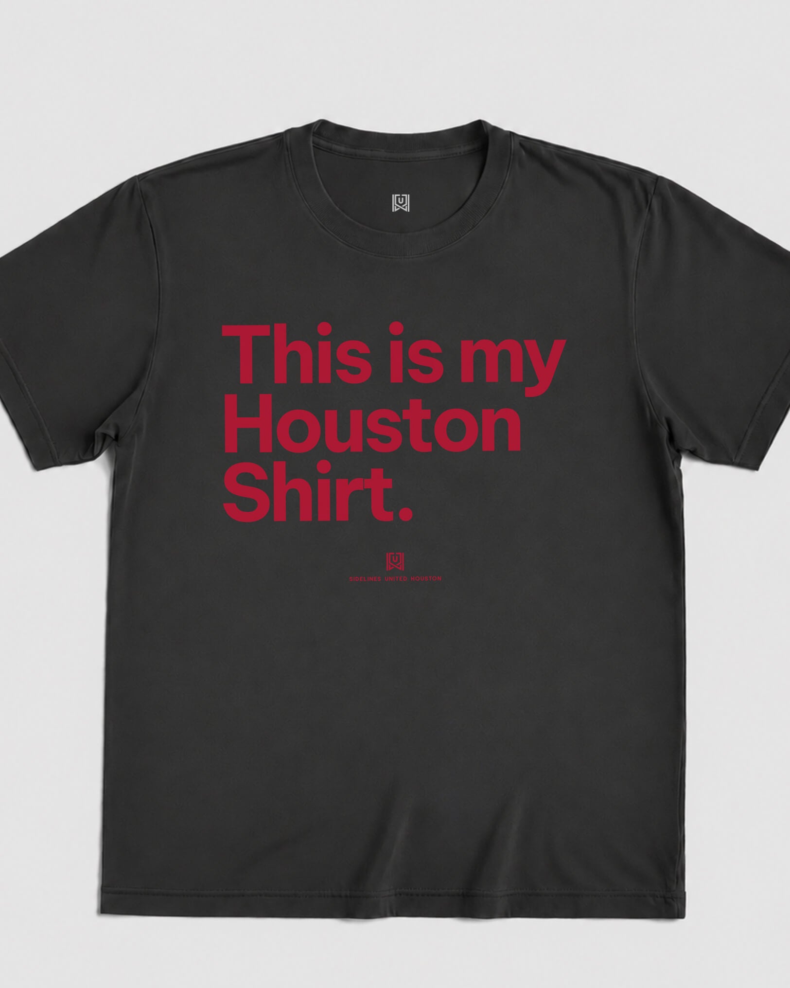 HOU My Shirt Tee - Washed Black / Red - Flatlay