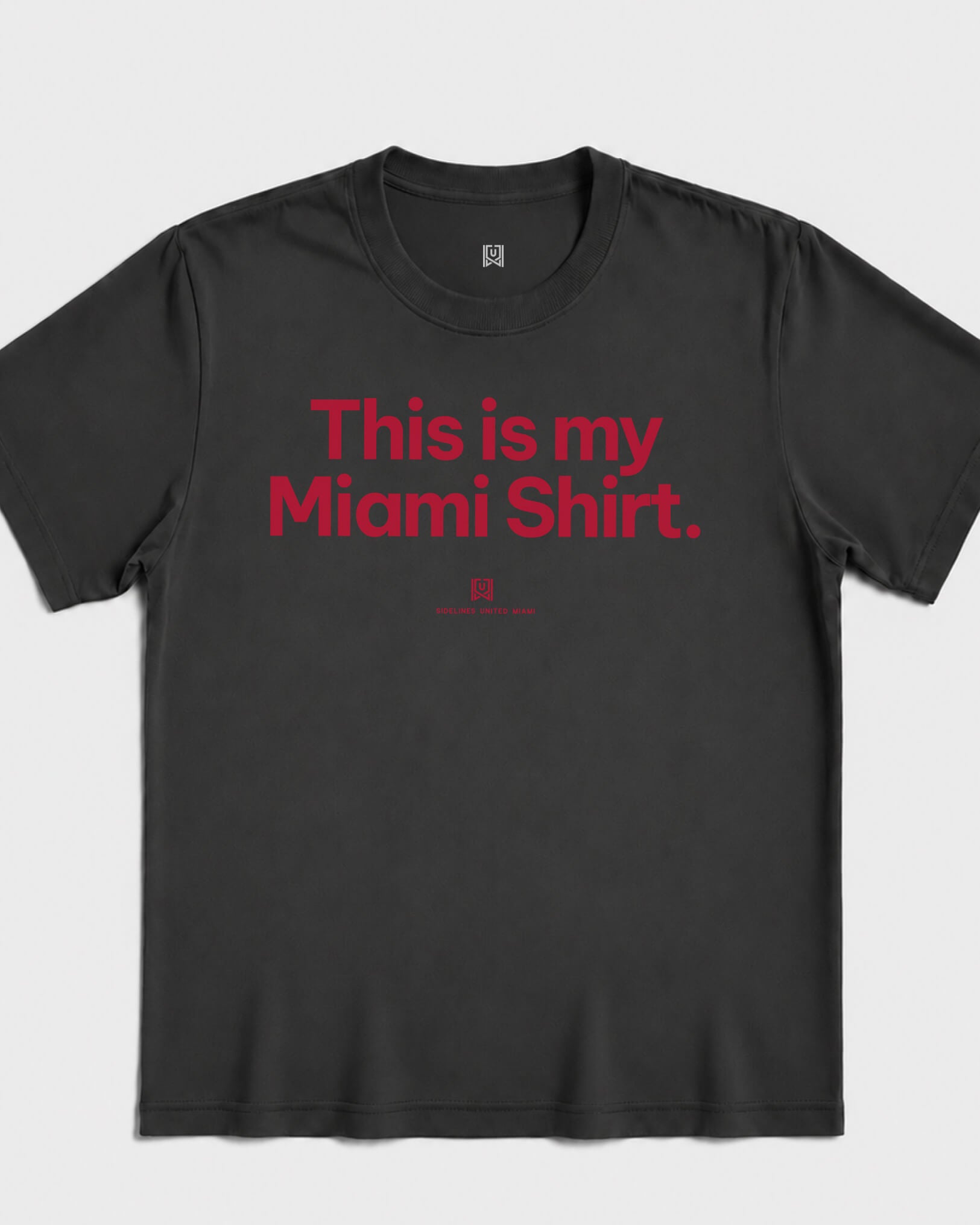 MIA My Shirt Tee - Washed Black / Red - Flatlay