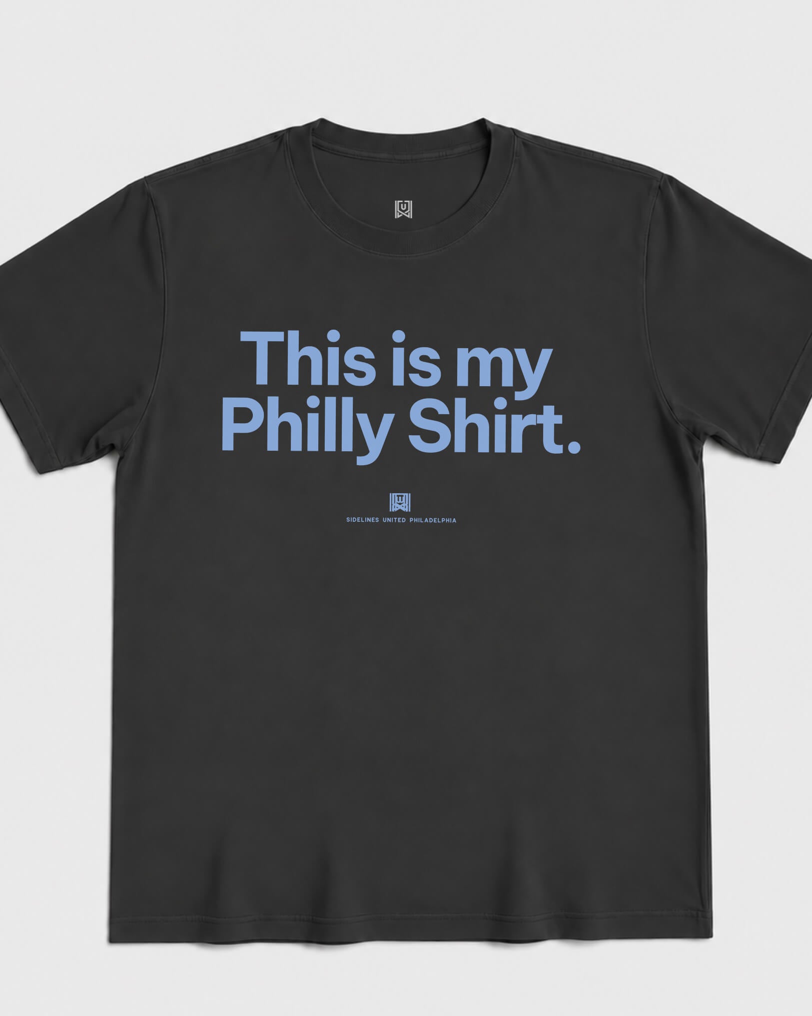 Philly My Shirt Tee - Washed Black / Blue - Flatlay