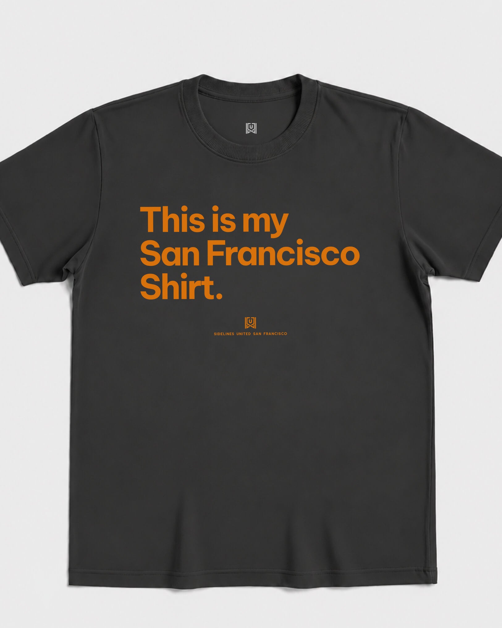 SF My Shirt Tee - Washed Black / Orange - Flatlay