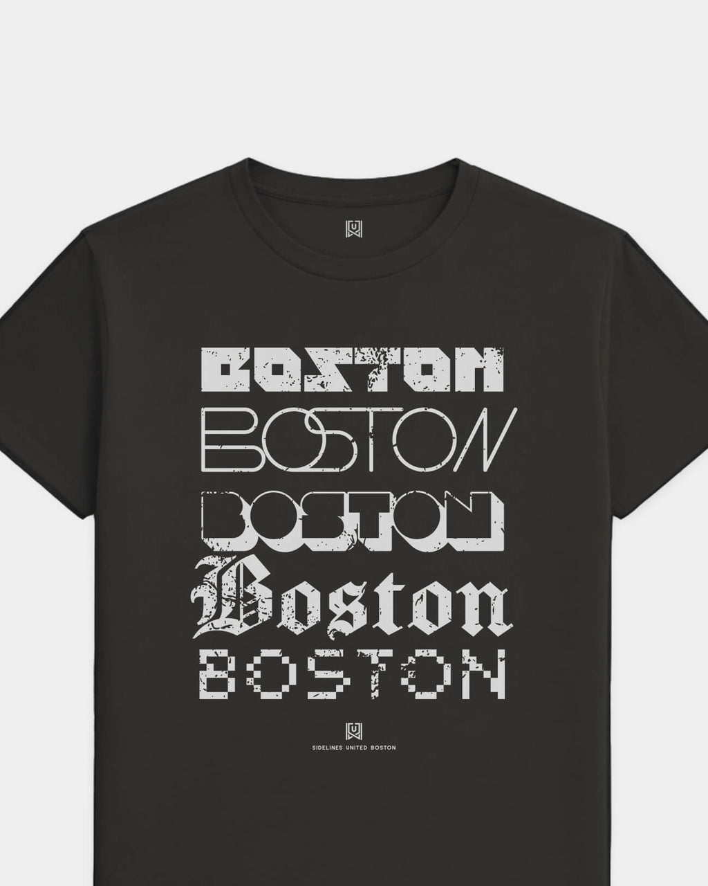 BOS Not Your Type Tee - Washed Black / White - Flatlay