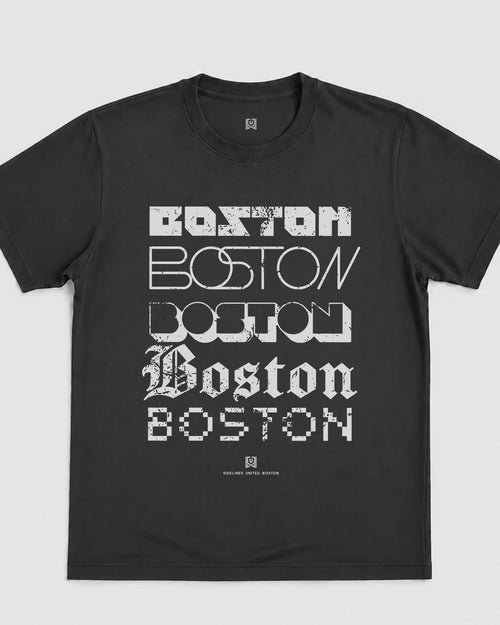 BOS Not Your Type Tee - Washed Black / White - Flatlay