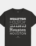 HOU Not Your Type Tee - Washed Black / White - Flatlay