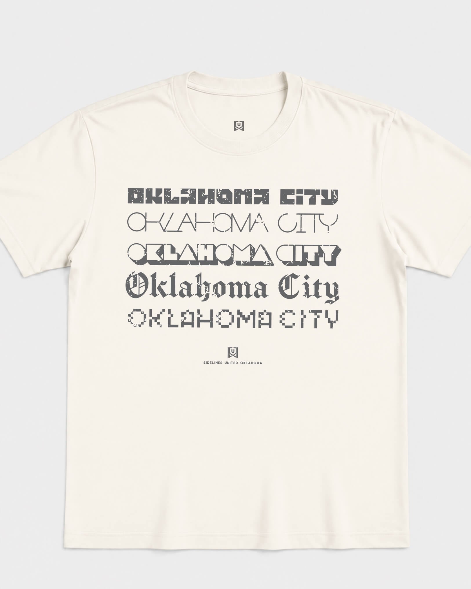 OKC Not Your Type Tee - Vintage White - Flatlay